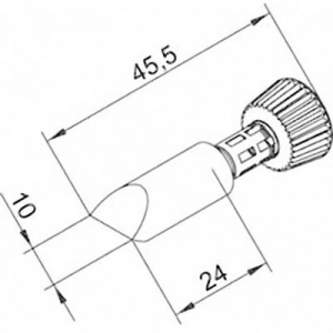 Pákahegy, véső forma 10 mm, Ersa 0102CDLF100/SB