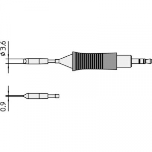 Weller RT11 WMRP mikro pákához hosszú, keskeny, kétoldalt csapott, véső formájú pákahegy, forrasztóhegy 0.9 mm