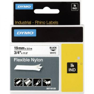 Feliratozó szalag DYMO IND RHINO 18489 Szalagszín: Fehér Szövegszín:Fekete 19 mm 3.5 m