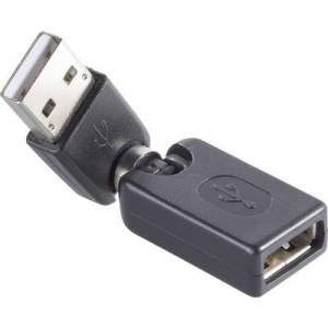 USB 2.0 adapter A/A, 3D csuklóval, Renkforce