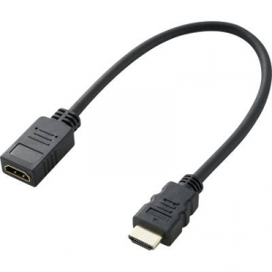 SpeaKa Professional HDMI Hosszabbítókábel [1x HDMI dugó - 1x HDMI alj] 30.00 cm Fekete