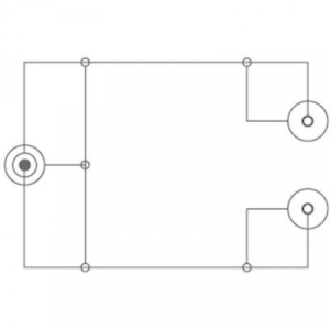 SpeaKa Professional Jack / RCA Audio Y adapter [1x Jack dugó, 3,5 mm-es - 2x RCA alj] Fekete