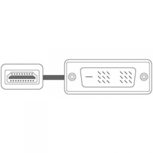 SpeaKa Professional DVI / HDMI Csatlakozókábel [1x DVI dugó, 18+1 pólusú - 1x HDMI dugó] 2.00 m Fehér