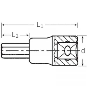 Stahlwille 49 8 02050008 Belső hatlap Dugókulcs bit betét 8 mm 3/8 (10 mm)