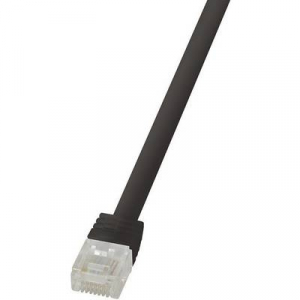 RJ45 Hálózati csatlakozókábel, CAT 6 U/UTP [1x RJ45 dugó - 1x RJ45 dugó] 20 m, fekete LogiLink