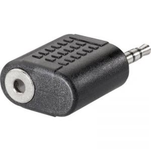 Jack Audio Adapter [1x Jackdugó 2.5 mm - 1x Jackalj 2.5 mm] fekete BKL Electronic