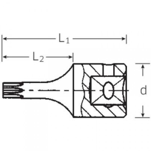 Stahlwille 44 KTX T 10 01350010 TORX Dugókulcs bit betét T 10 1/4 (6,3 mm)