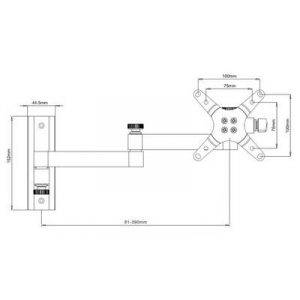 TECHly ICA-LCD-104 TV fali tartó 33,0 cm (13) - 76,2 cm (30) Dönthető + forgatható