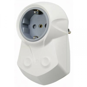 K&ouml;ztes dugasz h&aacute;l&oacute;zati szűrővel, feh&eacute;r, Ehmann 0463x0000