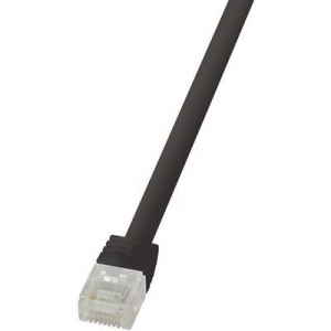 RJ45 Hálózati csatlakozókábel, CAT 6 U/UTP [1x RJ45 dugó - 1x RJ45 dugó] 5 m, fekete LogiLink CF2073U