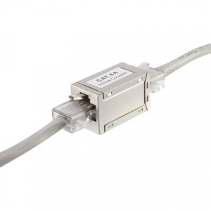 RJ45 csatlakozó közösítő CAT 6A, 1x RJ45 alj - 1x RJ45 alj, fehér, Renkforce