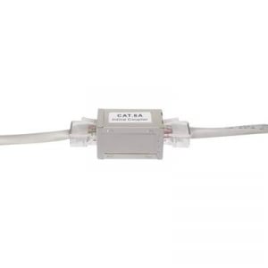 RJ45 csatlakozó közösítő CAT 6A, 1x RJ45 alj - 1x RJ45 alj, fehér, Renkforce