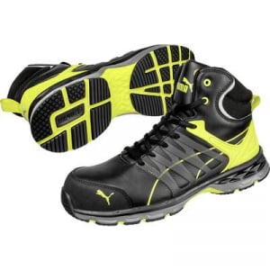 PUMA Safety VELOCITY 2.0 YELLOW MID 633880-45 ESD biztonsági csizma S3 Méret: 45 Fekete, Sárga 1 pár