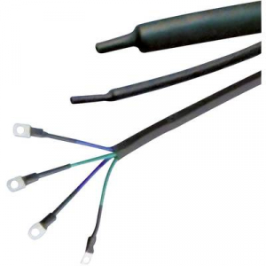 Hongshang ART002025 Zsugorcső ragasztó nélkül Fekete 6.40 mm Zsugorodási arány:2:1 méteráru