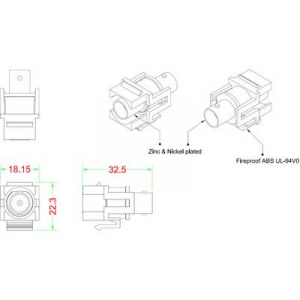 Renkforce RF-KS-BNC BNC beépíthető modul Keystone