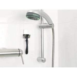 Vízálló fali borotva tartó, fém, Tesa Powerstrips 59709, 1 db