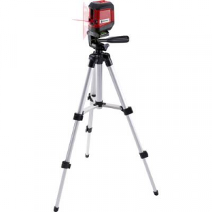 Keresztvonalas szintezőlézer állvánnyal, önszintező, max. 8 m, Toolcraft CL8