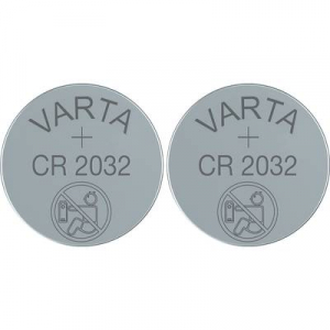 CR2032 lítium gombelem, 3 V, 230 mA, 2 db, Varta BR2032, DL2032, ECR2032, KCR2032, KL2032, KECR2032, LM2032