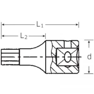 Stahlwille 44 K 4 01120004 Belső hatlap Dugókulcs bit betét 4 mm 1/4 (6,3 mm)