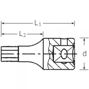 Stahlwille 44 K 3 01120003 Belső hatlap Dugókulcs bit betét 3 mm 1/4 (6,3 mm)