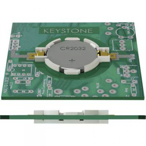 Gombelemtartó 1 CR 2032 Vízszintes, Felületi SMD szerelés (H x Sz x Ma) 33.15 x 23.93 x 5.21 mm Keystone 1057