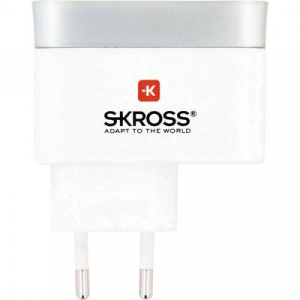Skross 2.800131 USB-s töltőkészülék Aljzat dugó Kimeneti áram (max.) 5.4 A 2 x