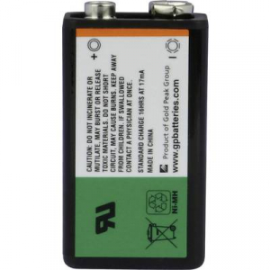 9V akku NiMH 9,6 V 170 mAh, GP 6LR61, HR6F22, HR9V, HR22, 6LR21, 6AM6, 6LP3146, MN1604, E Block