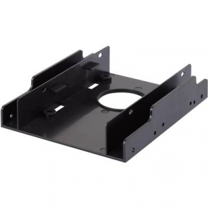 Dupla 3,5-os merevlemez beépítő keret, max. 2 db 2,5-os (6,35 cm) SDD merevlemezhez, Renkforce HDA-252P