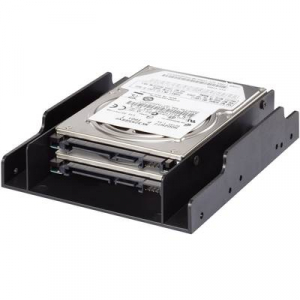 Dupla 3,5-os merevlemez beépítő keret, max. 2 db 2,5-os (6,35 cm) SDD merevlemezhez, Renkforce HDA-252P