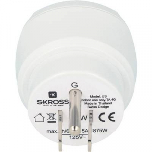 Skross 1.500203-E Úti adapter CA EU to USA
