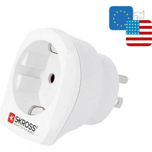 Skross 1.500203-E Úti adapter CA EU to USA