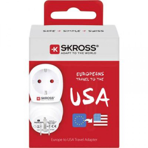 Skross 1.500203-E Úti adapter CA EU to USA