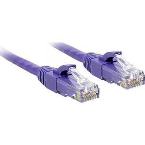 RJ45 Hálózat Csatlakozókábel CAT 6 U/UTP 3.00 m Viola Védővel LINDY