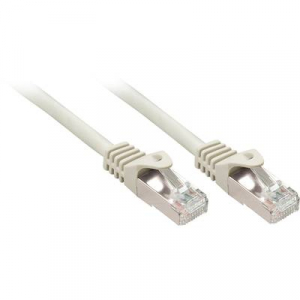 RJ45 Hálózat Csatlakozókábel CAT 5e F/UTP 5.00 m Szürke Védővel LINDY