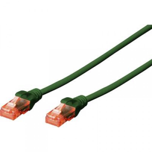 RJ45 Hálózat csatlakozókábel CAT 6 U/UTP 1x RJ45 dugó - 1x RJ45 dugó 3 m Zöld UL minősített Digitus