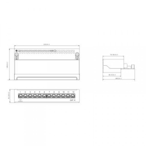 12 portos hálózati patchbox renkforce CAT 6 1 U