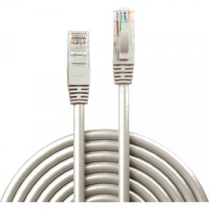 RJ45 Hálózat Csatlakozókábel CAT 6 U/UTP 5.00 m Szürke Védővel LINDY