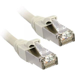 RJ45 Hálózat Csatlakozókábel CAT 6 F/UTP 3.00 m Szürke Védővel LINDY