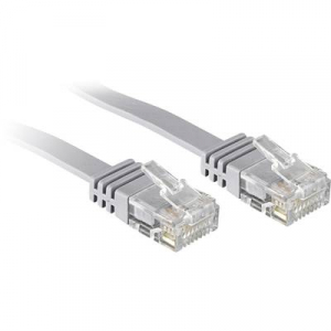 RJ45 Hálózat Csatlakozókábel CAT 6 U/UTP 1.00 m Szürke Védővel LINDY