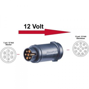 Adapter utánfutó csatlakozóhoz 7/13 pólus, SecoRüt 50151