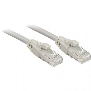 RJ45 Hálózat Csatlakozókábel CAT 6 U/UTP 15.00 m Szürke Védővel LINDY