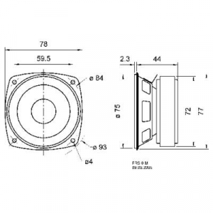 Visaton FRS 8 M 3.3 coll 8 cm Szélessávú hangszóró 30 W 8 ?