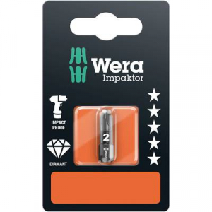 Wera 855/1 IMP DC 1 x PZ 2x25 Impaktor bit 05073921001 Pozidriv Hossz:25 mm