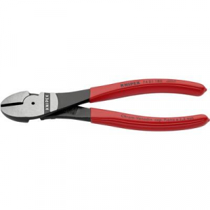 Erőkímélő oldalcsípőfogó, közepes/kemény/zongora huzal max.: O 3,8/2,7/2,2 mm, Knipex 74 01 180