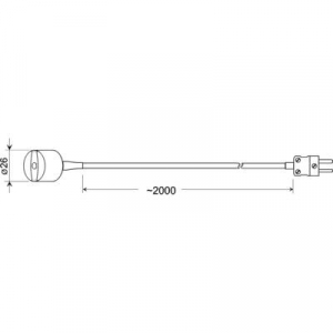 Greisinger GMF 200 Typ K mágneses felületi hőmérséklet érzékelő mini hőelem csatlakozóval, -65 - +200 °C