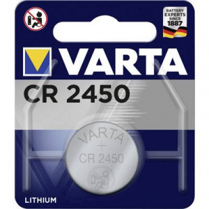 CR2450 lítium gombelem, 3 V, 560 mA, Varta BR2450, DL2450, ECR2450, KCR2450, KL2450, KECR2450, LM2450