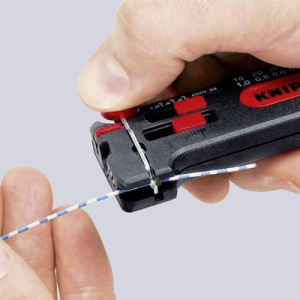 Knipex 12 80 100 SB vékony vezeték és huzal csupaszoló, blankoló kés, drótvágóval 0.3-tól 1 mm-ig