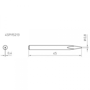 Weller WHS40 pákahegy 0,8mm-es ceruzahegy formájú Weller 4SPI15213-1