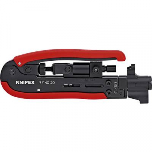 Knipex 97 40 20 SB Kompressziós szerszám Alkalmas F dugó, BNC dugó, RCA dugó RG59, RG6, RG11