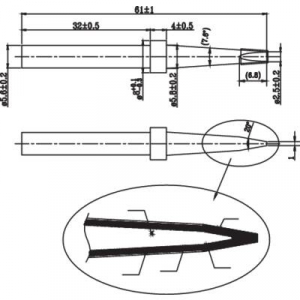 Pákahegy 5.6mm-es véső formájú 23/45W-os Toolcraft pákához TOOLCRAFT KK-23045P Tip D